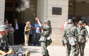 Participants of military historical reconstruction