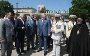Participants of the celebration of the Fleet Day of Ukraine