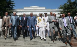 Participants of the celebration of the Fleet Day of Ukraine