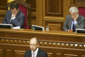 Adam Martynyuk, Arseniy Yatsenyuk and Vladimir Litvin