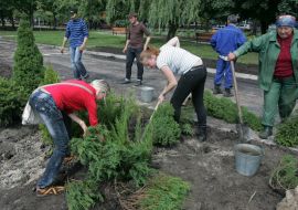 Реконструкция сквера на Русановской набережной