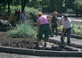 Реконструкция сквера на Русановской набережной