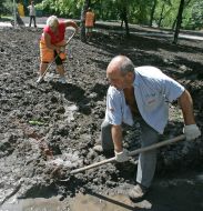 Реконструкция сквера на Русановской набережной