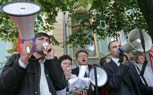 A meeting against the pension reform