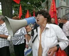 A meeting against the pension reform