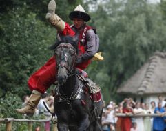 Horseman in a costume of Crimean Tatar