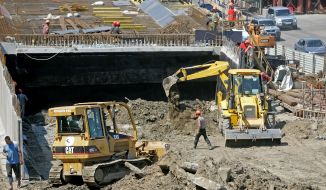 Construction of a traffic junction