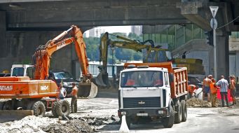 Construction of a traffic junction