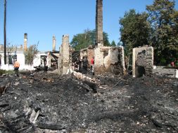 Последствия пожара в доме престарелых