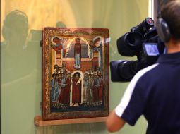 Ancient  icon "Protection of the Holy Virgin"