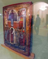 Ancient  icon "Protection of the Holy Virgin"