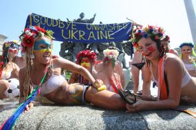 Activists of women’s right organization FEMEN
