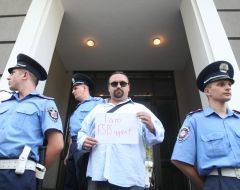 Rally in support of arrested Georgian photographers