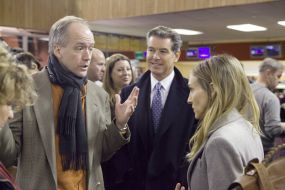 Douglas McGrath, Pierce Brosnan and Sarah Jessica Parker