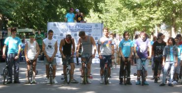 Участники 5-го чемпионата Украины по BMX Flatland