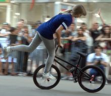 Участница 5-го чемпионата Украины по BMX Flatland