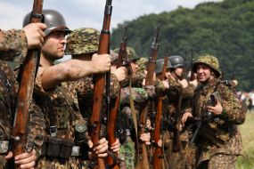 Participants of the military-historical reconstruction