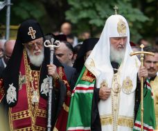 Patriarch of All Georgia Ilya II and Patriarch Kirill 