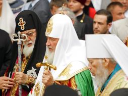 Metropolitan Vladimir, Patriarch Kirill and Patriarch of All Georgia Ilia II