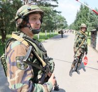 Servicemen of Serbian army