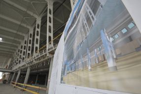 Draft of new passenger terminal of the airport