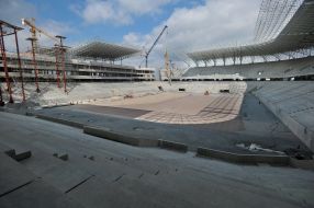 Construction of the Lvov stadium
