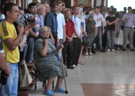Панихида по погибшим шахтерам