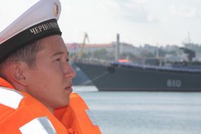 Sailor of Black sea fleet of the Russian Federation