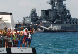 Рarade of ships in Sevastopol