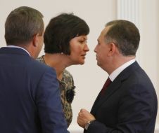 Andrey Klyuyev, Irina Akimova and Boris Kolesnikov