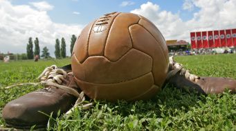 Soccer ball and cleats