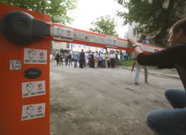 A supporter of Yulia Timoshenko