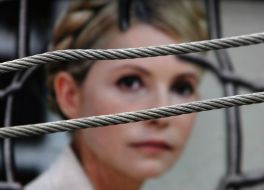 Leaflet with a picture of Yulia Timoshenko