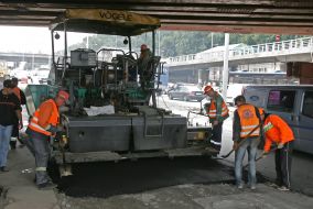 Construction of road junction