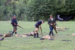 Participants of the Festival of the Ukrainian spirit "Bandershtat"