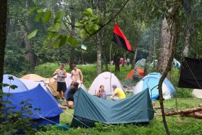 Participants of the Festival of Ukrainian spirit "Bandershtat"