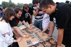 Participants of the Festival of Ukrainian spirit "Bandershtat"