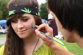 Participants of the Festival of Ukrainian spirit "Bandershtat"