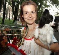 Yuliya Pavlova and dog breeds Papillon