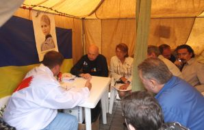 Tent of public reception of Aleksandr Turchinov