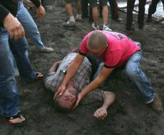 An injured man