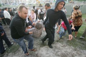An injured man
