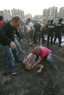 An injured man
