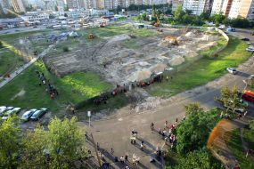 Construction of shopping center