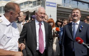 Nikolay Azarov, Aleksandr Popov and Aleksey Krivopishyn