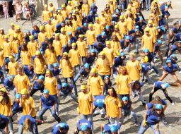 "Living" flag of Ukraine