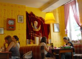 Visitors of cafe
