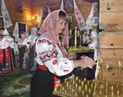 Believer puts a candle
