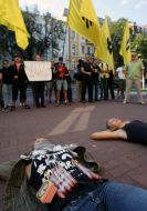 Action at the SBU building