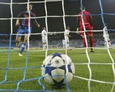 Ball in the goal of "Tavriya"